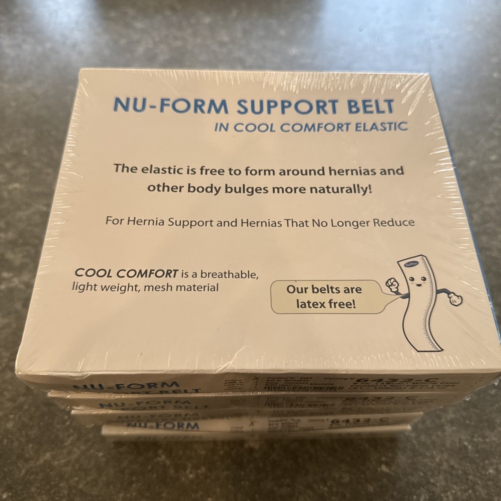 Nu Form Nu Hope Ostomy Support Belt 6432-C 6” White Large 3 1/4”