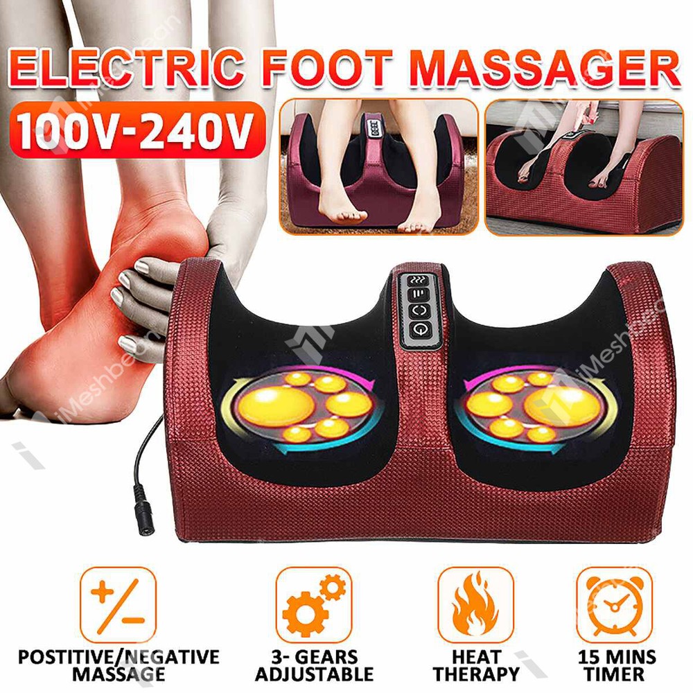 Shiatsu Electric Foot Calf Massager Massage Machine Ankle Leg Kneading Heating