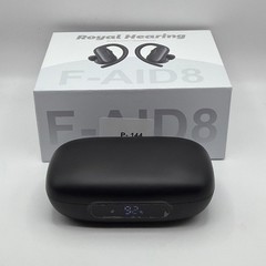 Royal Hearing F-aid 8 Bluetooth Hearing Aid With Charging Case – Black Color