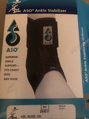 ASO Ankle Brace Stabilizer Adult Small New Fits Left or Right Foot