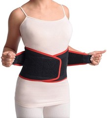MAXAR Airprene Sports Back Brace W/ Powerful 18 Magnets, Warm & Large, Black