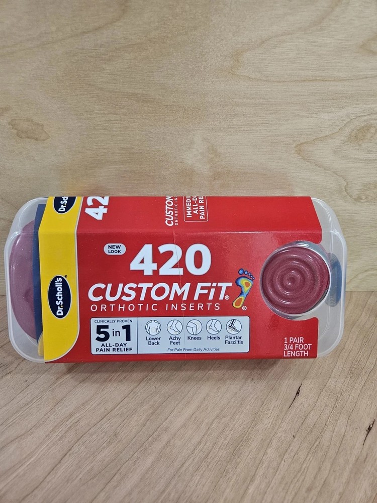 NEW Dr. Scholl’s CF420 Custom Fit Orthotic Inserts Dr Scholls CF-420 1 Pair 3/4