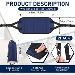 2 Pcs Wheelchair Leg Rest Footrest Hammock Adjustable Footrest Hanging Foot Slin