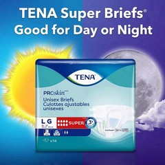 TENA ProSkin Unisex Adult Diapers, Super Absorbency, Large, 56 Count