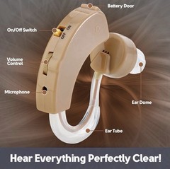 Compact Digital Hearing Aid with Volume Control & Noise Reduction for Easy Use