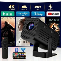 Mini Projector 1080P 4K Support WiFi 6 BT5.0 120″ HD 3LCD Portable Home Theater