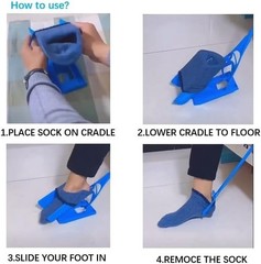 Easy On Easy Off Sock Aid Kit – Perfect Helper for Mobility Challenges, Blue