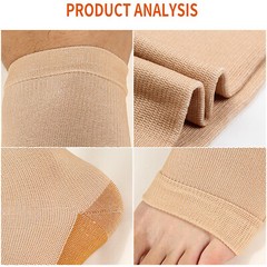 Zipper Compression Socks Copper Support Graduated Stockings Women Mens 20-30mmHg