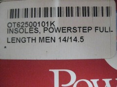 Powerstep ORIGINAL Full Length Orthotic Insoles Two Sizes
