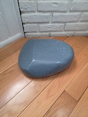 Vintage Blue speckled Porcelain Enamel Metal Bed Pan Primitive Decor Enamelware