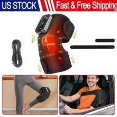 Electric Knee Massager Heated Vibration Joint Brace Therapy Shoulder Pain Relief