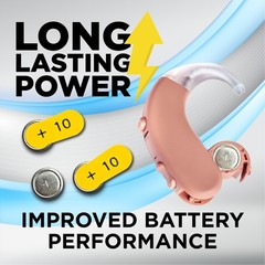 Powermax Size 10 Hearing Aid Batteries 180 Count Long-Lasting Battery Pack Yello