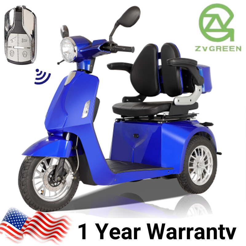 Three-Wheel Mobility Scooter 800W 60V 20AH Battery Motor for Adult Senior