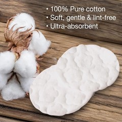 ForPro Professional Collection Premium Cotton Rounds, 100% Cotton, Non-Tearing,