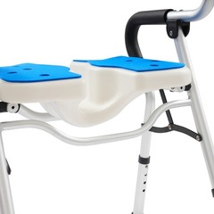 U-Shape Seat Folding Shower Chair for Elderly & Disabled Adjustable Height Stool