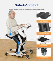 Patient Transport Stand Assist Lift, Wheeled Mobility Device for Seniors