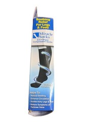Miracle Socks Anti-Fatigue Compression Socks Black Unisex Size S/M