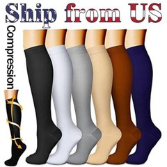 Compression Socks Multicolor Stockings Anti-embolism Opace Thin Knee High Socks
