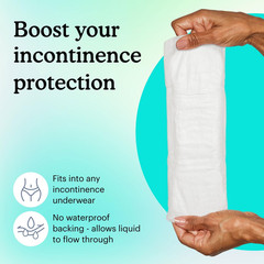 Because Maximum Incontinence Booster Pads, Adult Diaper Doubler Adds 2 Cups of E