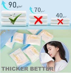 Individually Sealed 23.6″ Cotton Travel Washcloths – Space Saving Comfort