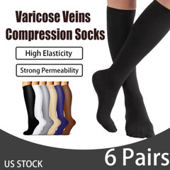 Compression Socks Multicolor Stockings Anti-embolism Opace Thin Knee High Socks