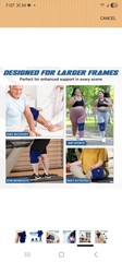 NVORLIY Knee Brace for Women Plus Size Navy. Extra Large