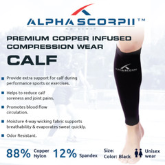 Calf Copper Infused Compression Sports Sleeve