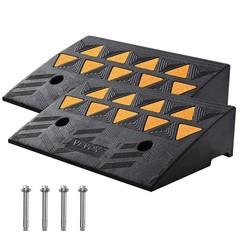 2pcs, 4.3“/5″/6“ Rise Height Heavy-Duty 33069 lbs/15 T Capacity Threshold Ramp