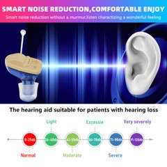 Digital Hearing Aids Noise Cancelling Invisible Severe Loss Sound Amplifier ITE