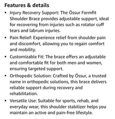 Shoulder Brace Foam Fit For Better Mobility. Gently Used