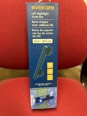 evekare LED light grab bar 12-in Stainless Wall Mount – ADA Compliant Grab Bar