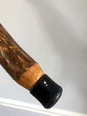 Wooden Walking Stick Staff Cane Hand Carved Painted 44″ Parrot Design