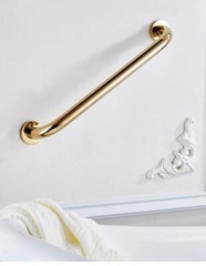 Gold Polished Brass Bathroom Bath Shower Safety Grab Bar Toilet Hand Rail Holder
