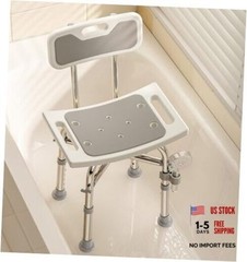 Shower Chair with Back for Elderly and Disabled, Shower 350LBS Rectangular