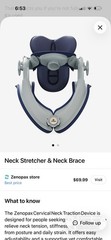 Zenopax Neck Stretcher Cervical Traction, Adjustable Olive Green
