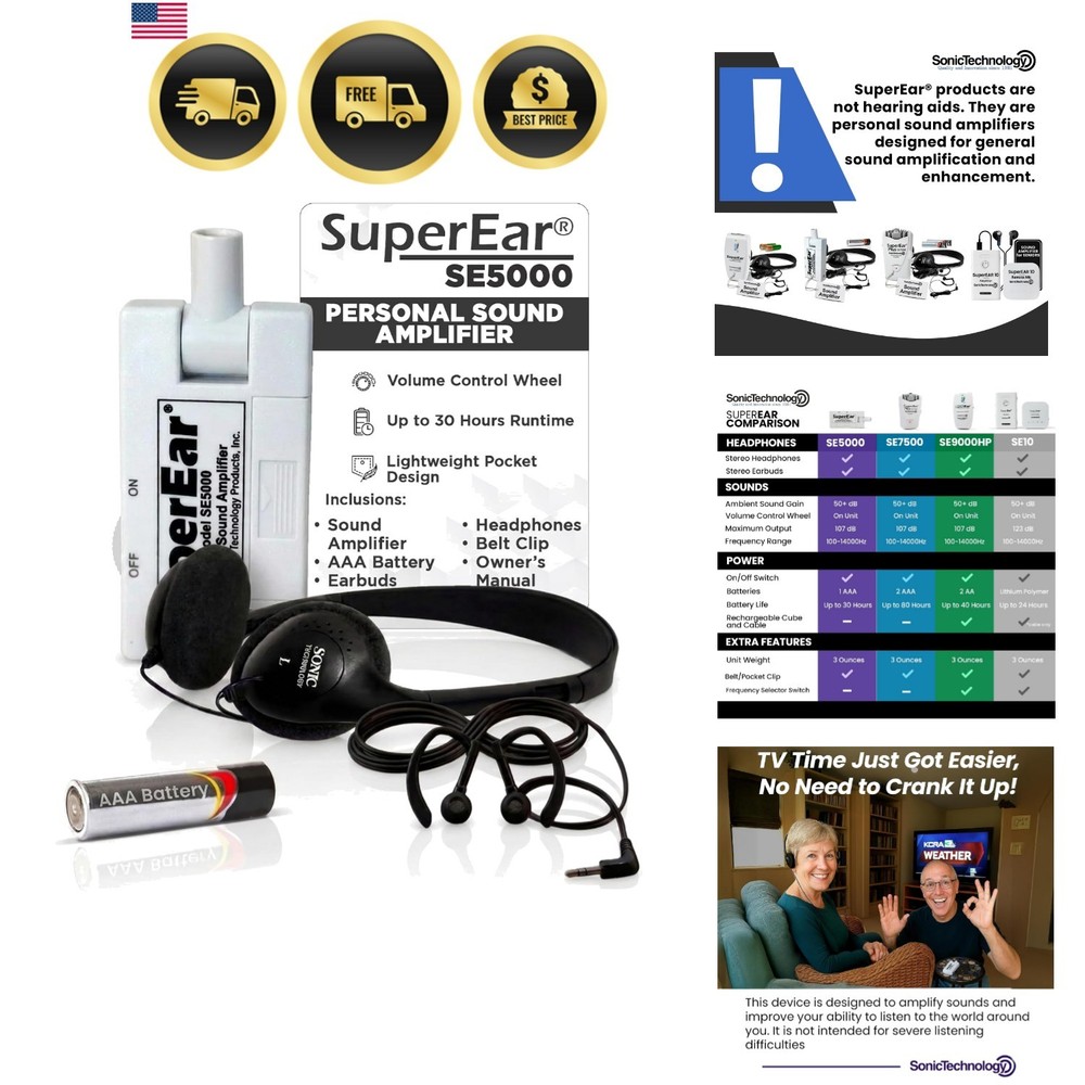 – Hearing Amplifier, Personal Headphones, Audio Accessories