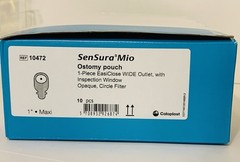 Coloplast #10472 SenSura Mio 1-Piece Ostomy Pouch, Wide Outlet 1″ Maxi, 1BX/10EA