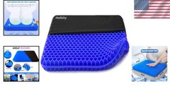 Double Thick Gel Seat Cushion for Breathable Pressure Relief – 16x14x1.65 Inch