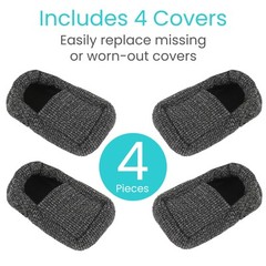 4 Pcs Heavy Duty Walker Ski Glide Covers Replacement for Indoor Outdoor