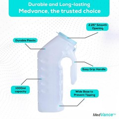 Durable 3-Pack Men’s Urinal Bottles – Easy-Grip, Spill-Proof, Ideal for Travel