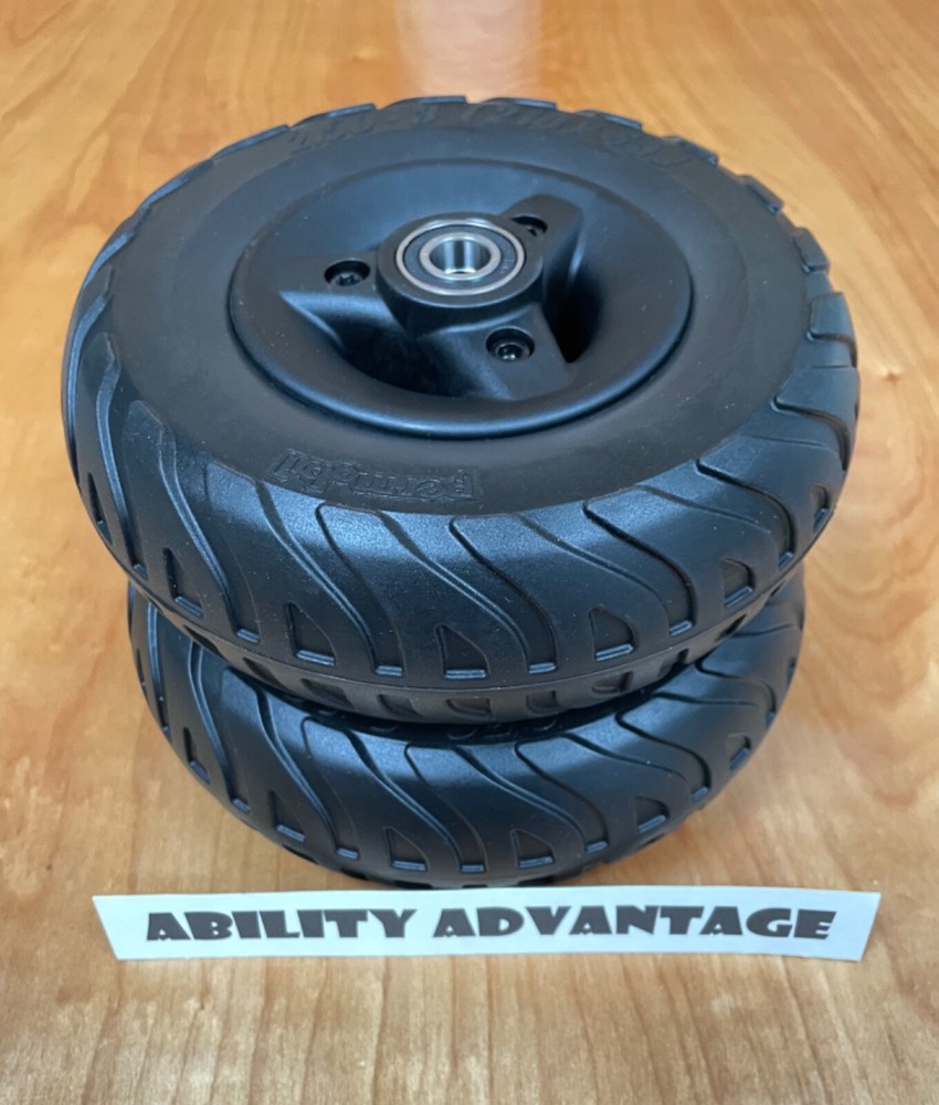 2 NEW: Permobil V.2 CASTERS & AGGRESSIVE SOLID TIRES F3, F5, M5, (version 2)