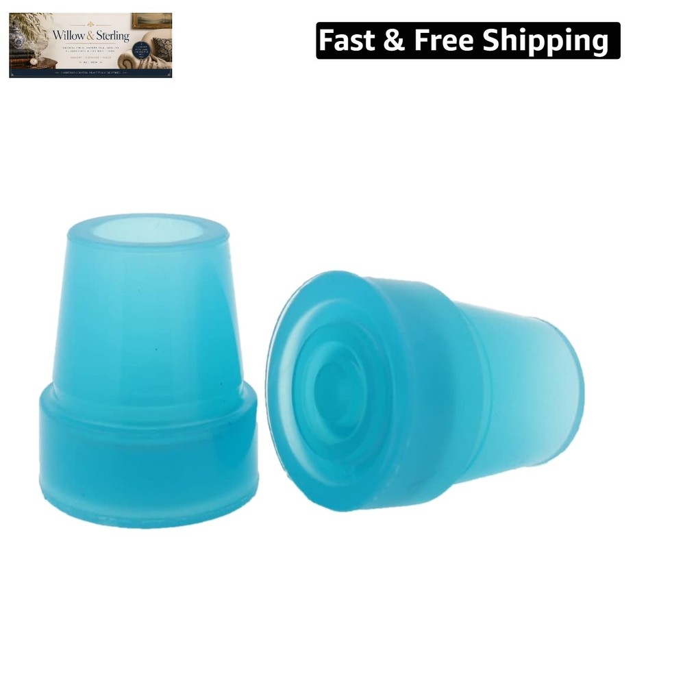2 Pcs: 3/4″ 19mm Glow in The Dark Rubber Tips Ferrules for Walking Canes – Bl…