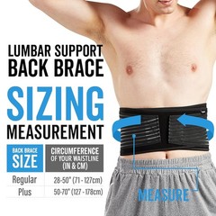 Lumbar Support Back Brace for Men and Women Regular 28″ – 50″