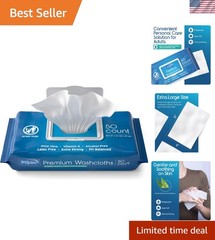 Disposable Hypoallergenic Wipes for Seniors – 50 Count Aloe Vera Cleansing
