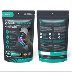 Modvel Compression Knee Brace for Women & Men – 2 Pack XXX-Large, Purple
