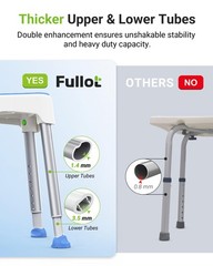 Wide Shower Chair for Inside Shower, Stable Bracing Design, 400 lbs