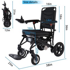 Foldable Portable Lightweight Wheelchair Electric Power Mobility Wheelchair New