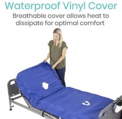 8″ ALTERNATING PRESSURE MATTRESS, PRESSURE PUMP, TWIN XL, WATERPROOF COVER VIVE