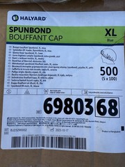 Halyard Disposable Bouffant Cap Blue X-Large 100 Count.