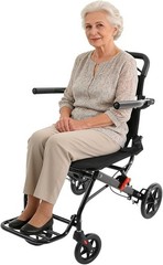Lightweight Folding Wheelchair for Adults Seniors Portable Transport Chair